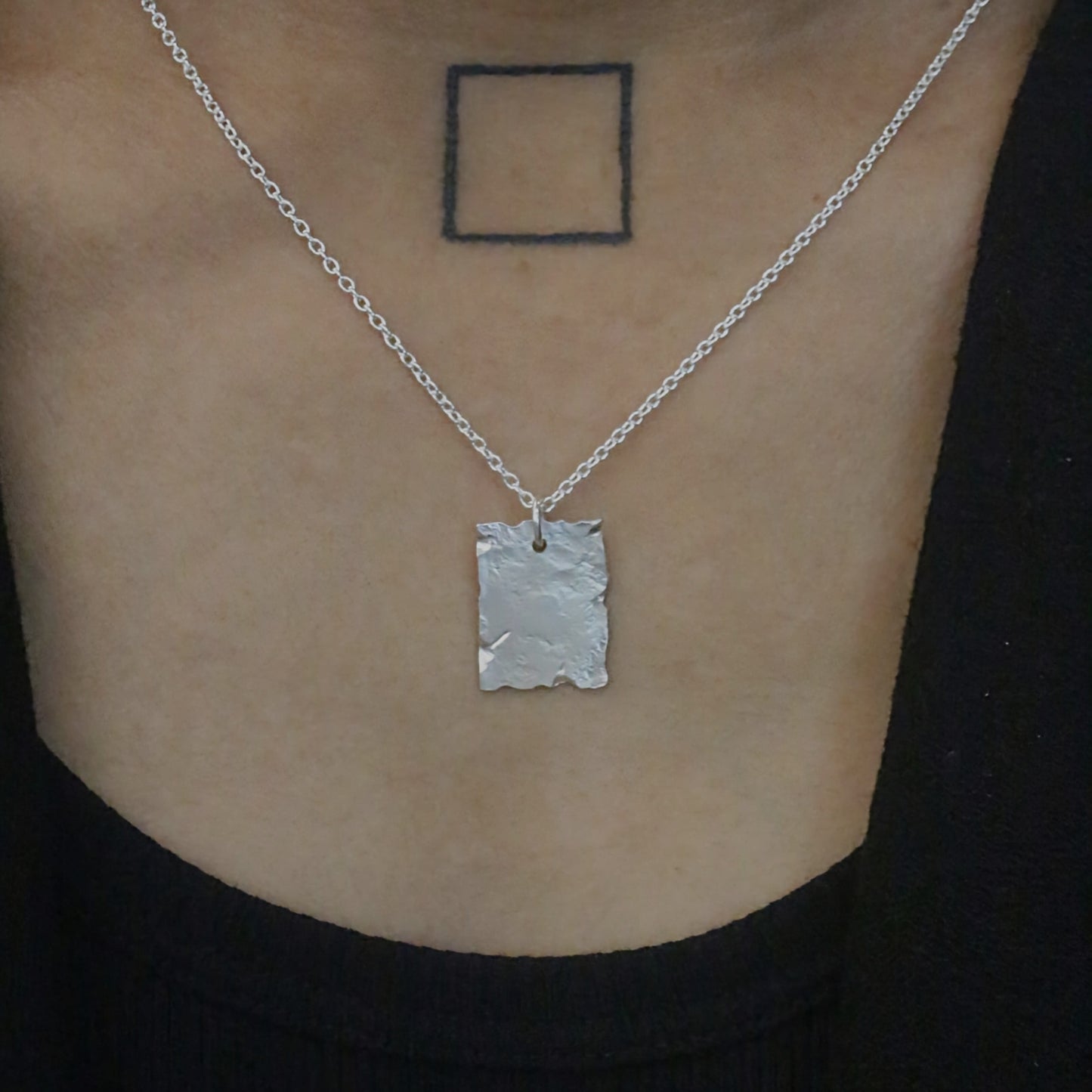 Crack Necklace 08 - 925 Sterling Silver