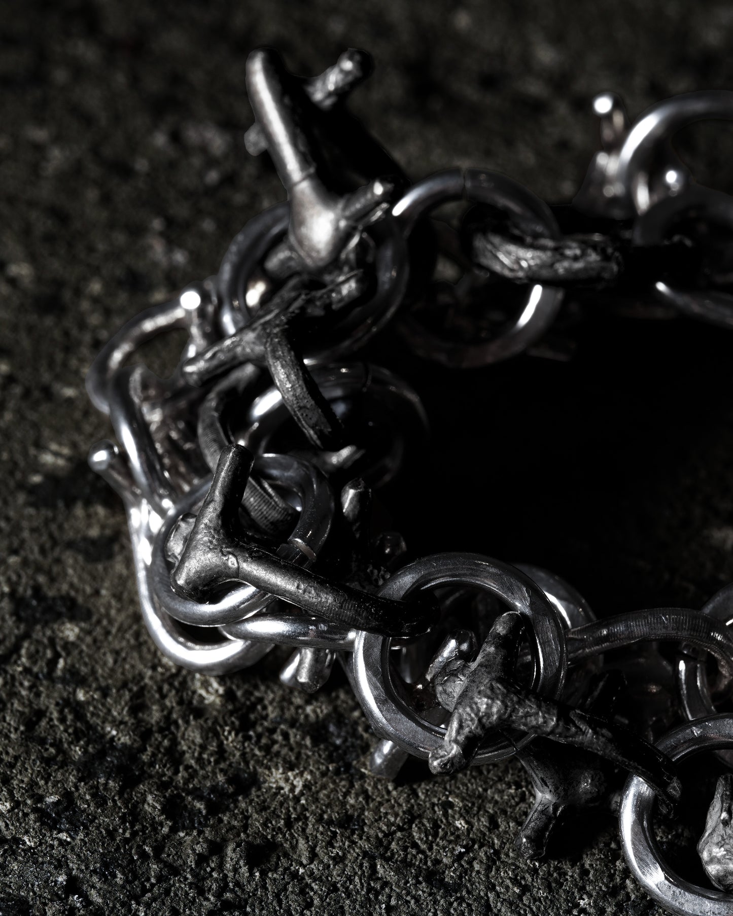 Crack Bone Bracelet 03 - 925 Sterling Silver
