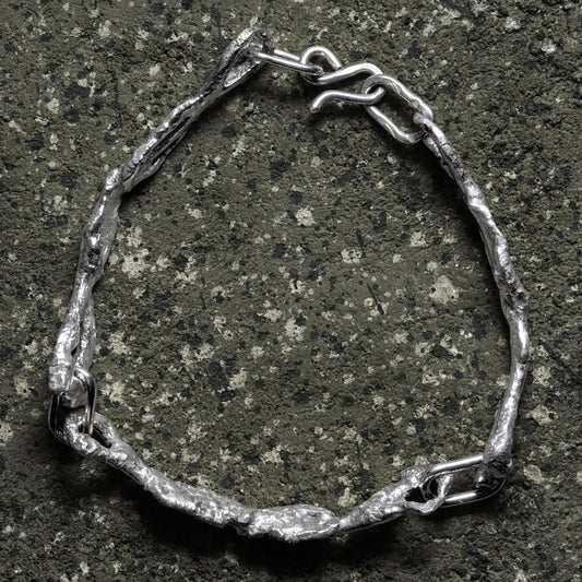 Crack Bone Bracelet 02 - 925 Sterling Silver