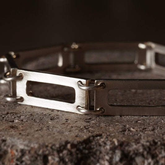 Square Parts Bracelet 02 - 925 Sterling Silver