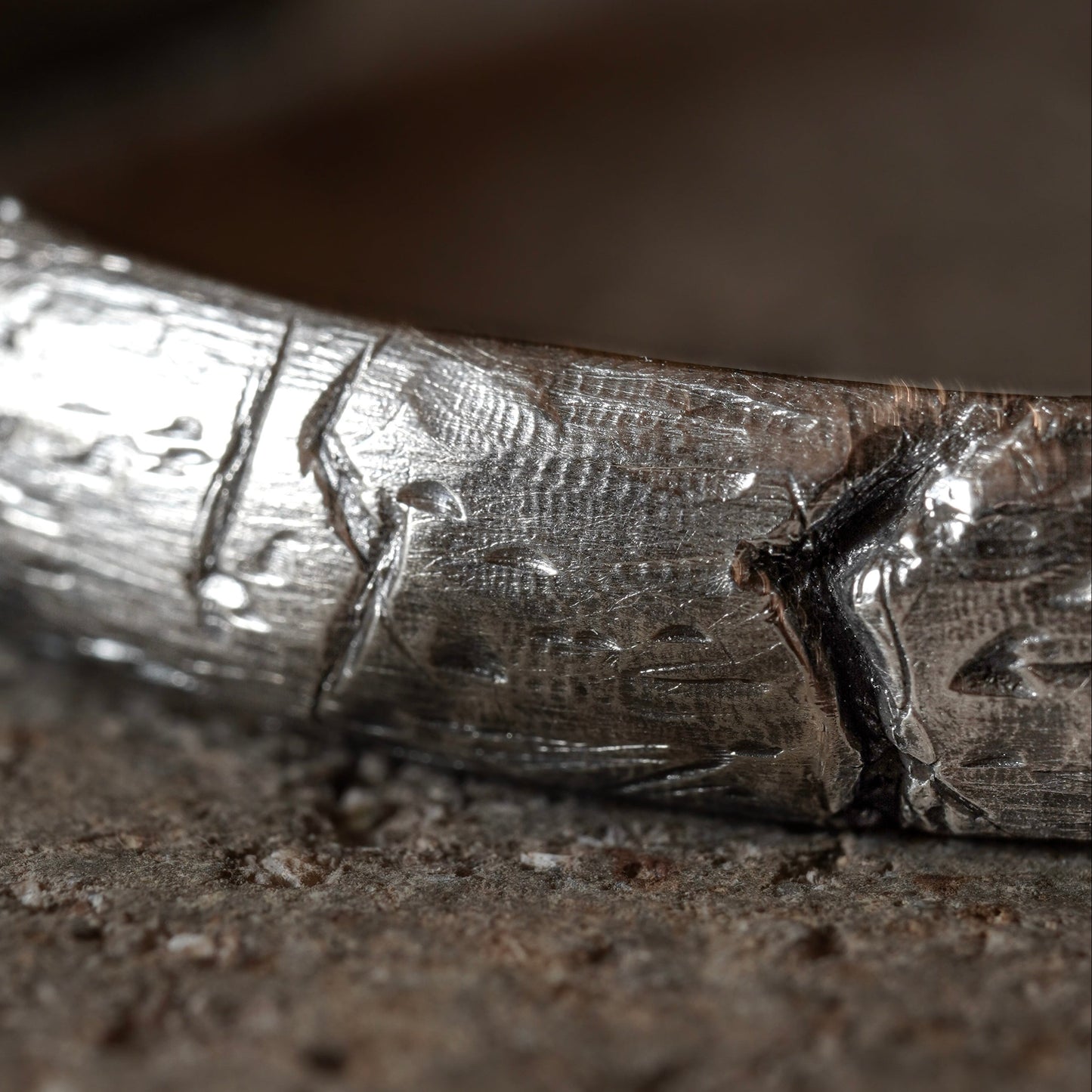 Crack Bangle 07 - 925 Sterling Silver