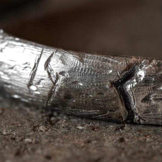 Crack Bangle 07 - 925 Sterling Silver