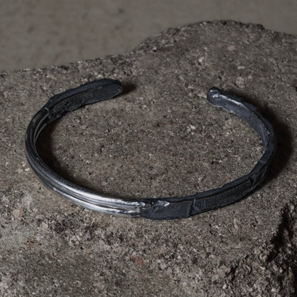 Crack Bangle 06 - 925 Sterling Silver