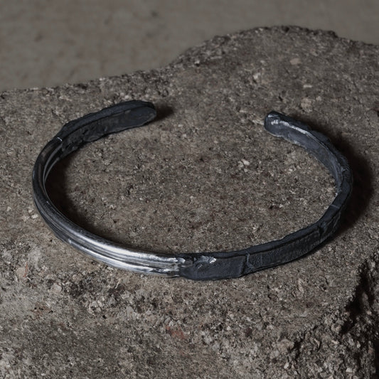 Crack Bangle 06 - 925 Sterling Silver