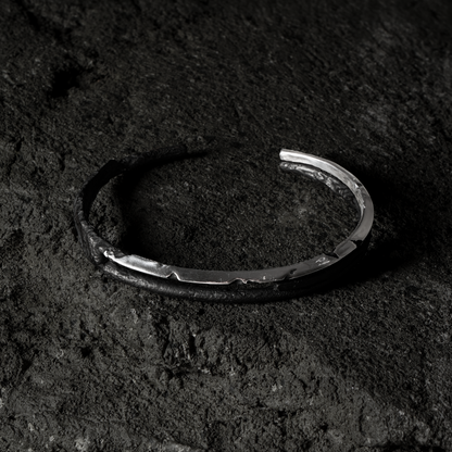 Crack Bangle 05 - 925 Sterling Silver