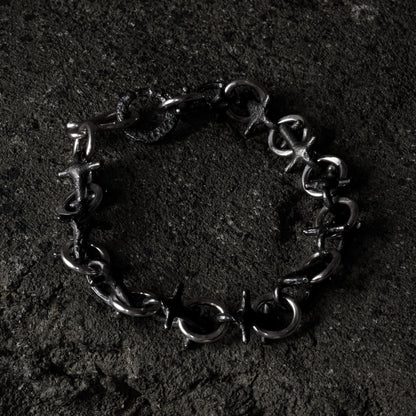Crack Bone Bracelet 03 - 925 Sterling Silver