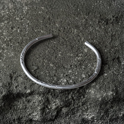 Crack Bangle 02 - 925 Sterling Silver