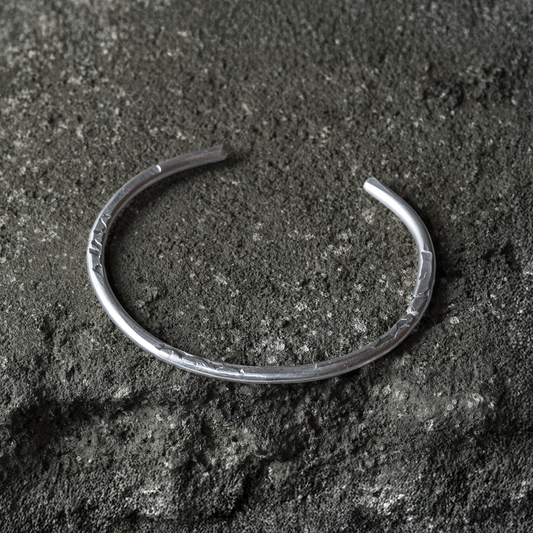 Crack Bangle 02 - 925 Sterling Silver