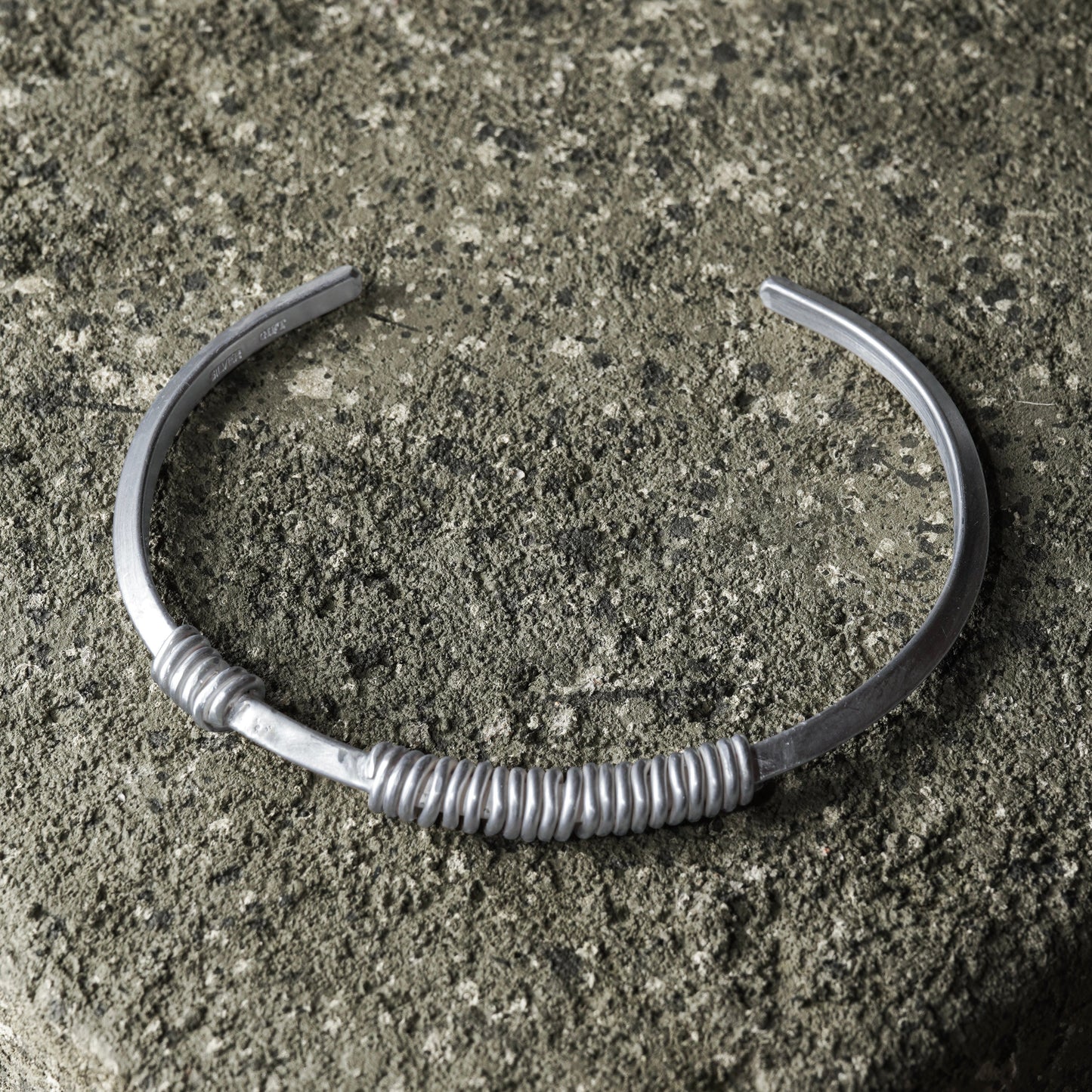 Electric Line Bangle 01 - 925 Sterling Silver