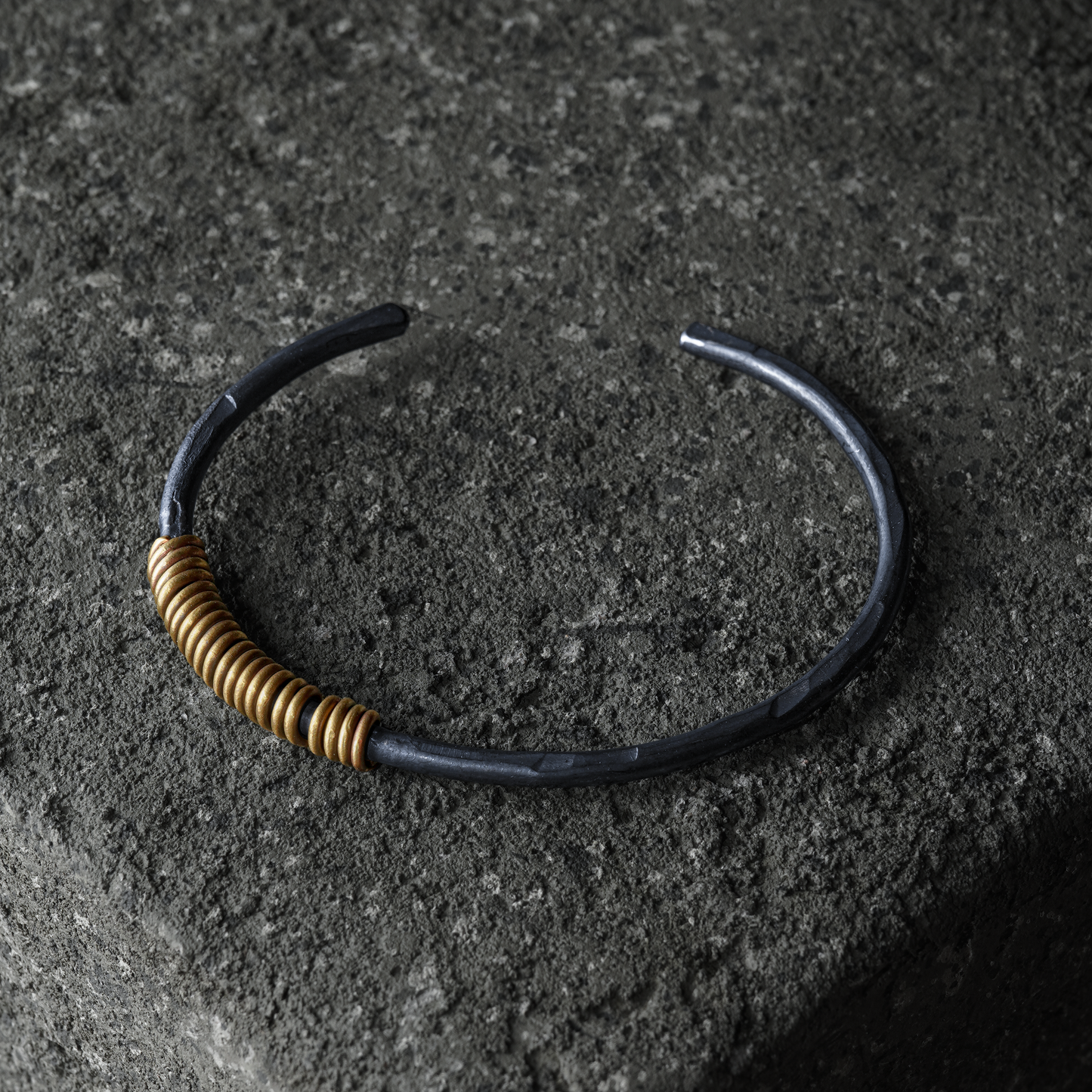 Electric Line Bangle 02 - 925 Sterling Silver & Brass