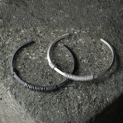 Electric Line Bangle 01 - 925 Sterling Silver