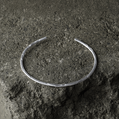 Crack Bangle 01 - 925 Sterling Silver