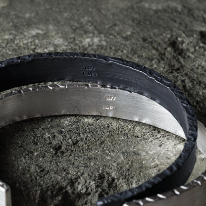 Crack Bangle 03 - 925 Sterling Silver