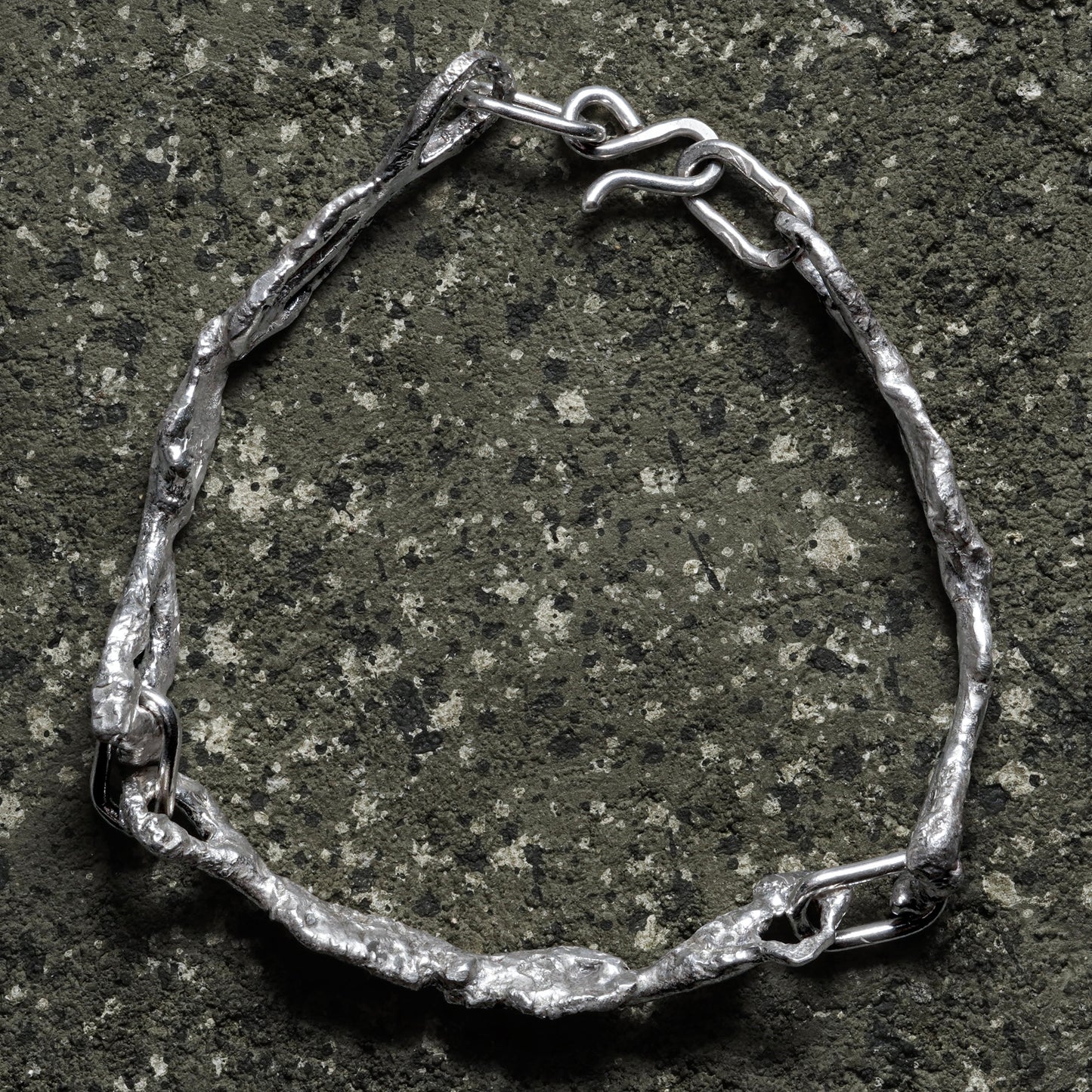 Crack Bone Bracelet 02 - 925 Sterling Silver