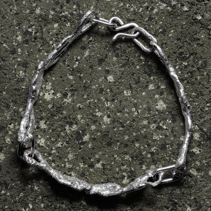Crack Bone Bracelet 02 - 925 Sterling Silver