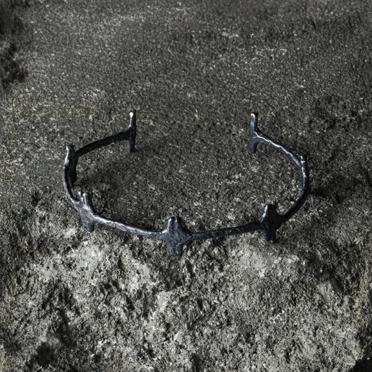 Crack Bangle 04 - 925 Sterling Silver