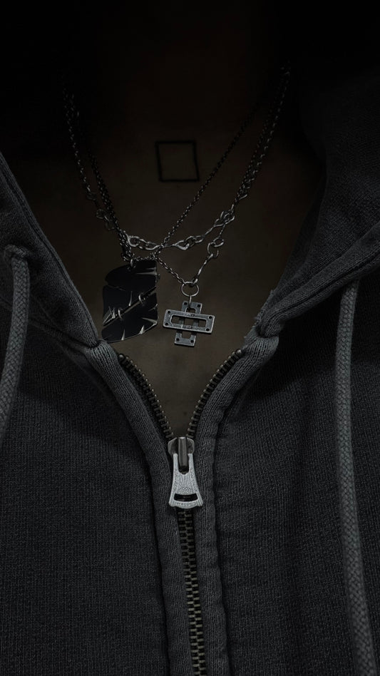Mechanical Cross Necklace - 925 Sterling Silver