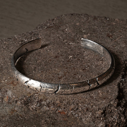 Crack Bangle 07 - 925 Sterling Silver