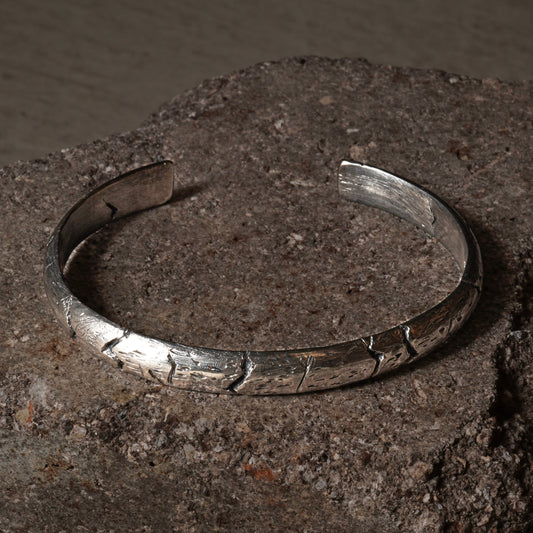 Crack Bangle 07 - 925 Sterling Silver