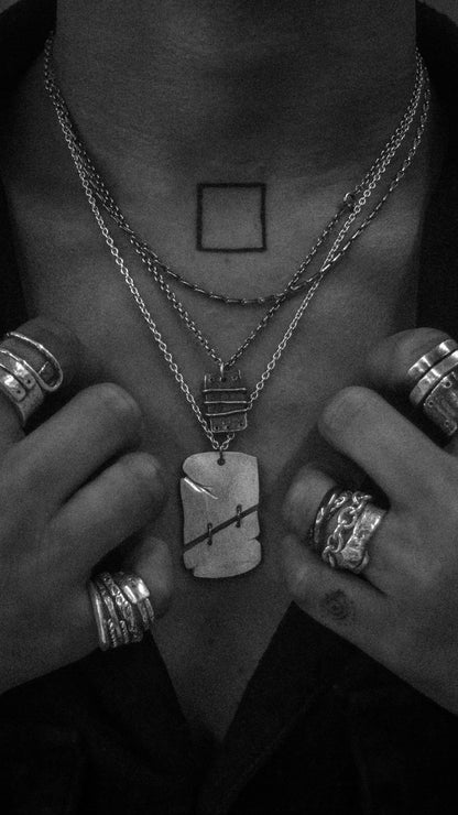 Mechanical Necklace 06 - 925 Sterling Silver