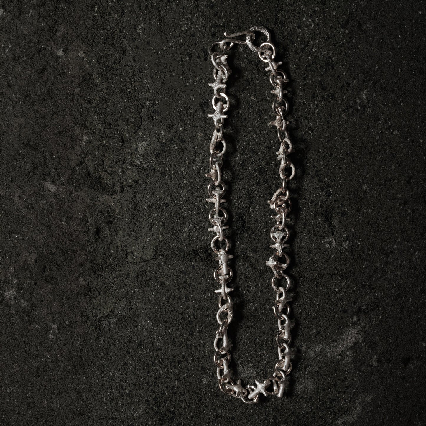 Crack Bone Necklace 04 - 925 Sterling Silver