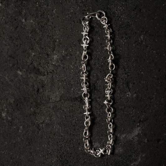 Crack Bone Necklace 04 - 925 Sterling Silver